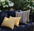 CINTIN Sunbrella® Foster Metallic and Canvas Buttercup Outdoor Pillow Set of 4