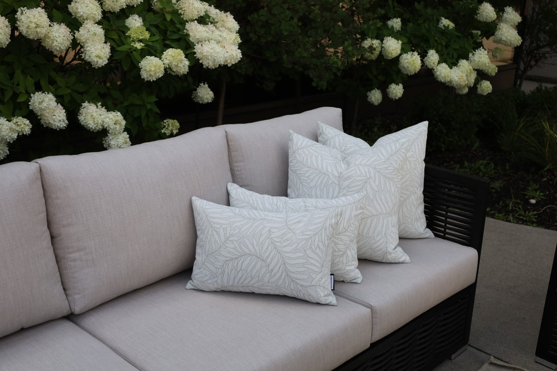 CINTIN Sunbrella Lively Sage Outdoor Pillow Set of 4