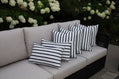 CINTIN Sunbrella Lido Indigo Outdoor Pillow Set of 6