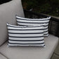 CINTIN Sunbrella Lido Indigo Outdoor Pillow Set of 6