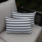 CINTIN Sunbrella Lido Indigo Outdoor Pillow Set of 2