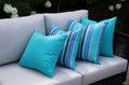 CINTIN Sunbrella Dolce Oasis and Canvas Aruba Outdoor Pillow Set of 4