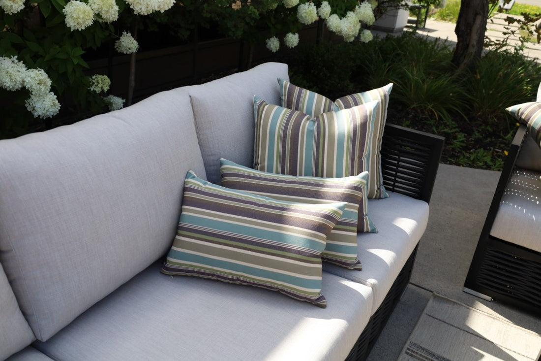 CINTIN Sunbrella Brannon Whisper Outdoor Pillow Set of 4