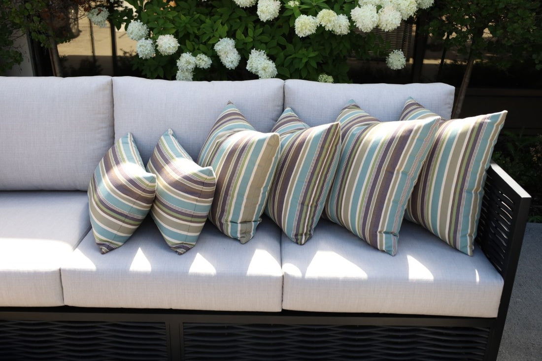 CINTIN Sunbrella Brannon Whisper Outdoor Pillow Set of 6