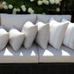 CINTIN Sunbrella Cast Silver and Direction Linen Outdoor Pillow Set of 6