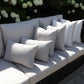 CINTIN Sunbrella Cast Silver and Direction Linen Outdoor Pillow Set of 6