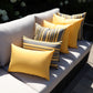 CINTIN Sunbrella  Foster Metallic and Canvas Buttercup Outdoor Pillow Set of 6