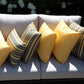 CINTIN Sunbrella  Foster Metallic and Canvas Buttercup Outdoor Pillow Set of 6