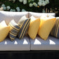 CINTIN Sunbrella  Foster Metallic and Canvas Buttercup Outdoor Pillow Set of 6