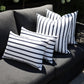 CINTIN Sunbrella Lido Indigo Outdoor Pillow Set of 4
