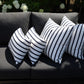 CINTIN Sunbrella Lido Indigo Outdoor Pillow Set of 4