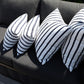 CINTIN Sunbrella Lido Indigo Outdoor Pillow Set of 4