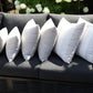 CINTIN Sunbrella Cast Silver and Direction Linen Outdoor Pillow Set of 6