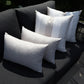 CINTIN Sunbrella Cast Silver and Direction Linen Outdoor Pillow Set of 4