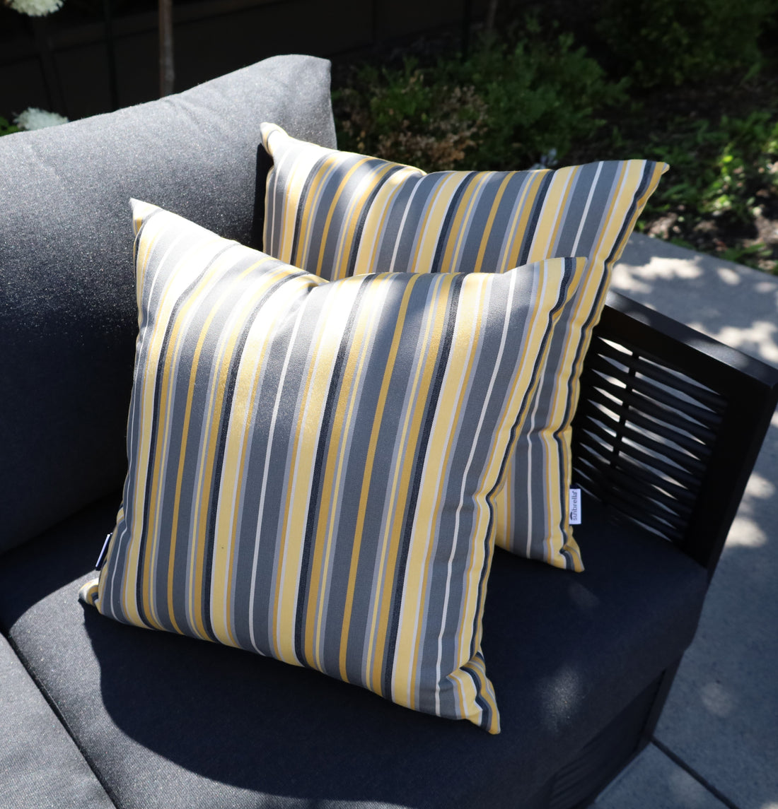 CINTIN Sunbrella Foster Metallic 56051 Outdoor Pillow Set of 2