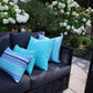CINTIN Sunbrella Dolce Oasis and Canvas Aruba Outdoor Pillow Set of 4